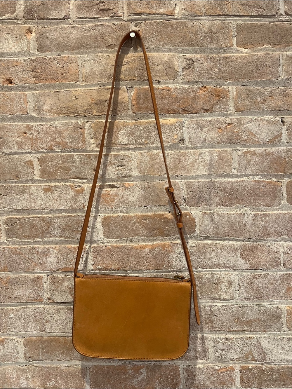 Madewell Tan Leather Crossbody with Adjustable Strap